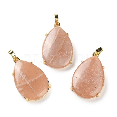 Natural Sunstone Pendants G-U002-01G-E-1