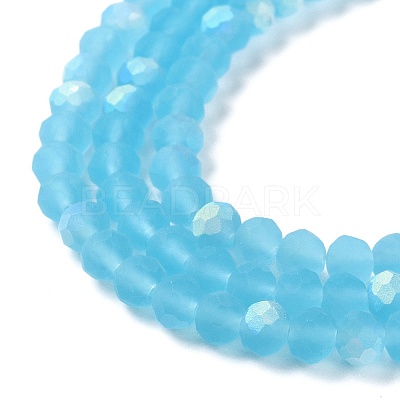 Transparent Glass Beads Strands EGLA-A044-T8mm-MB08-1