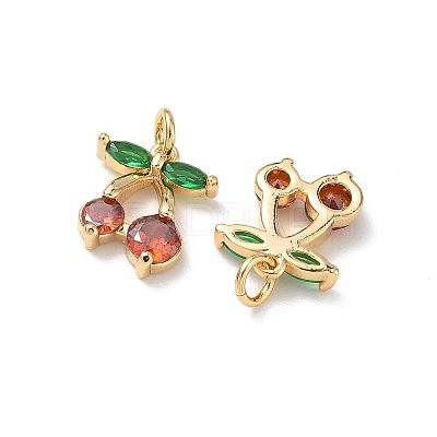 SHEGRACE Brass Colorful Cubic Zirconia Charms XGRQ4G282-670G-1