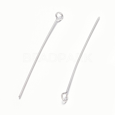 Tarnish Resistant 304 Stainless Steel Eye Pins STAS-O105-01P-0.6x40mm-1