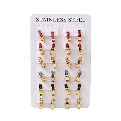 201 Stainless Steel Hoop Earrings EJEW-D354-12G-1