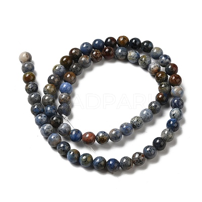 Natural Dumortierite Quartz Beads Strands G-H298-A06-03-1