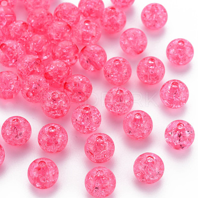 Transparent Crackle Acrylic Beads MACR-S373-66C-N09-1