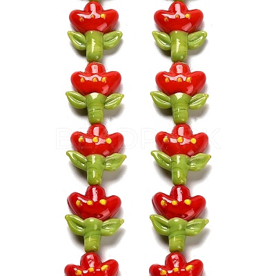 Handmade Lampwork Beads Strands LAMP-A005-03F-1