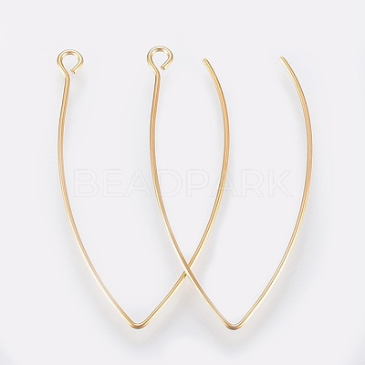 PVD Vacuum Plating 304 Stainless Steel Earring Hooks X-STAS-K184-05-01G-1