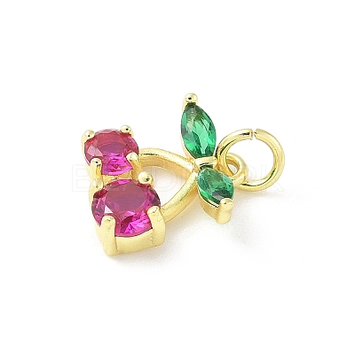 Brass Micro Pave Cubic Zirconia Pendants KK-Z101-06G-03-1