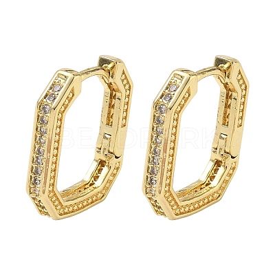 Brass Micro Pave Cubic Zirconia Hoop Earrings KK-CBA98BA-12G-1