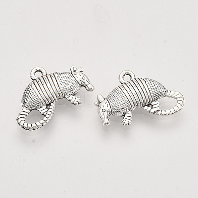 Tibetan Style Alloy Pendants TIBEP-T009-44AS-RS-1