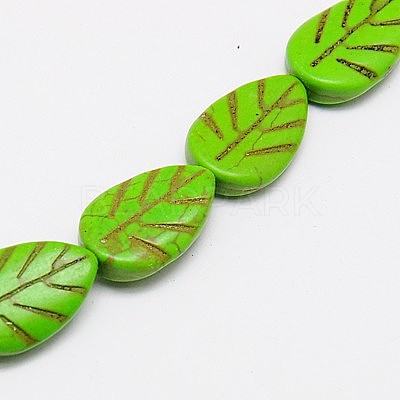 Synthetic Turquoise Beads Strands TURQ-G116-19x22mm-12-1