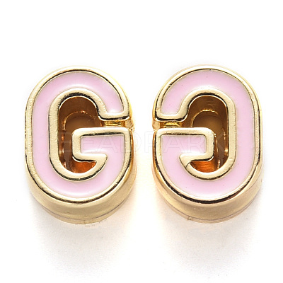 Rack Plating Alloy Enamel Beads X-ENAM-S122-033G-NR-1