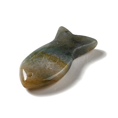 Natural Moss Agate Pendants G-G932-B14-1