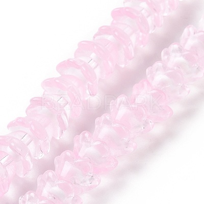 Transparent Glass Beads Strands LAMP-H061-01C-1