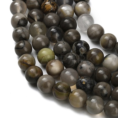Natural Volcanic Agate Beads Strands G-G305-A01-8mm-1