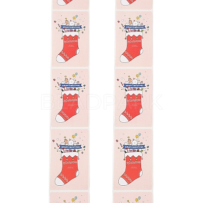 200Pcs Christmas Theme Paper Self-Adhesive Stickers DIY-M070-02H-1