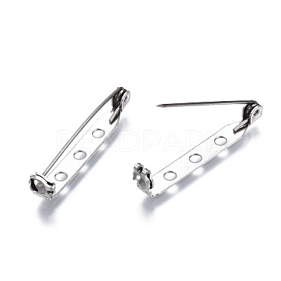Tarnish Resistant 201 Stainless Steel Brooch Pin Back Safety Catch Bar Pins STAS-S117-022D-1