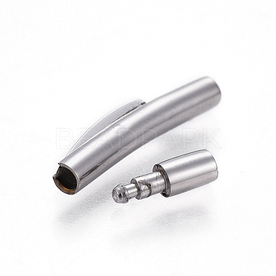 Tarnish Resistant 304 Stainless Steel Bayonet Clasps STAS-E473-01B-P-1