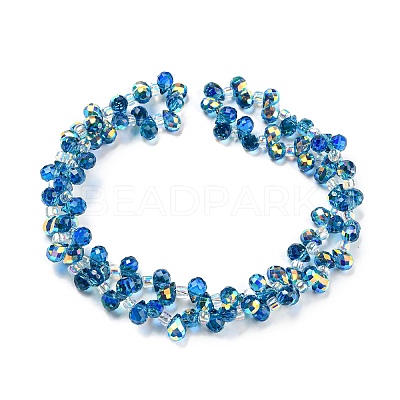 Electroplate Transparent Glass Beads Strands EGLA-P052-01A-AB05-1