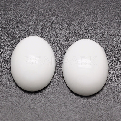 Oval Natural White Jade Cabochons G-K020-18x13mm-12-1