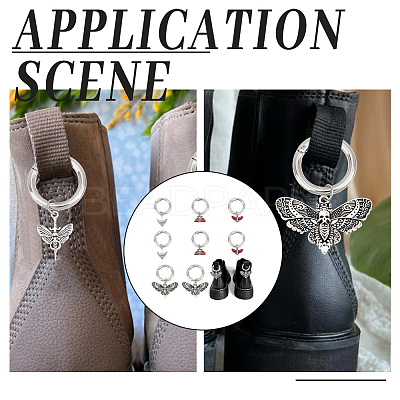 Gothic Alloy Shoes Charms HJEW-GO00068-1