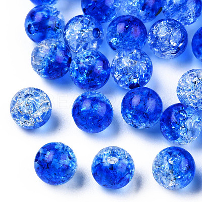 Transparent Crackle Acrylic Beads CACR-N002-21B-1