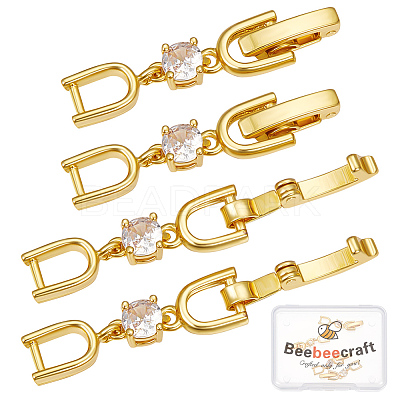 6Pcs Brass Extender Chain ZIRC-BBC0002-11-1