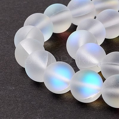 Synthetic Moonstone Beads Strands G-E573-01C-08-1