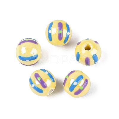Handmade Porcelain Ceramic Beads PORC-Q005-03F-1