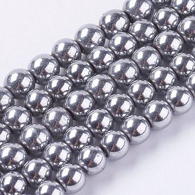 Synthetic Magnetic Hematite Beads Strands G-H1097-1-1