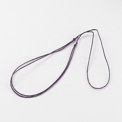 Korea Waxed Cotton Cord Necklace Making NJEW-JN01472-1