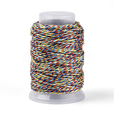 22M Rainbow Color Macrame Cotton Cord OCOR-T017-07I-1