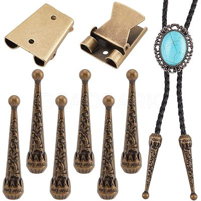 3Pcs Iron Bolo Tie Slide Clasps FIND-ANB0003-18AB-1