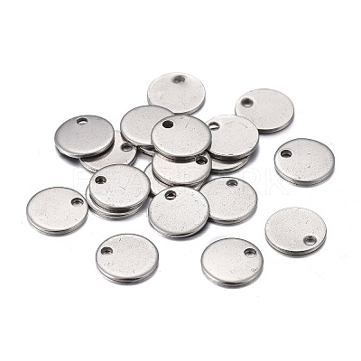 Non-Tarnish 201 Stainless Steel Charms STAS-F255-043P-8mm-1