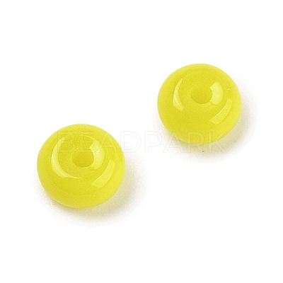 Imitation Jade Glass Seed Beads SEED-Q038-01D-1