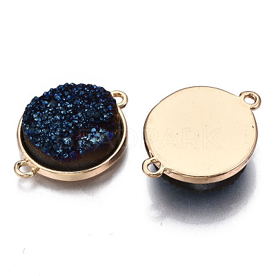 Natural Druzy Agate Links Connectors G-T131-86F-1