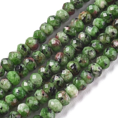 Dyed Natural Malaysia Jade Rondelle Beads Strands X-G-E316-2x4mm-43-1