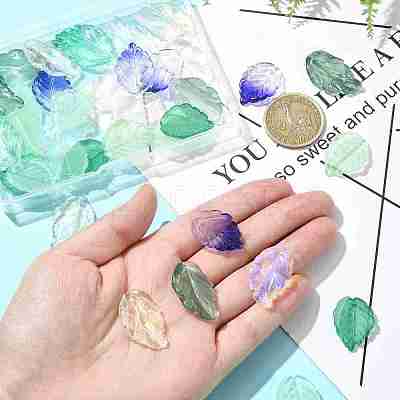 40Pcs 8 Styles Glass Pendants GLAA-YW0003-81-1
