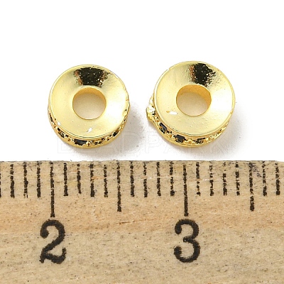 Brass Cubic Zirconia Spacer Beads KK-L215-004B-G02-1