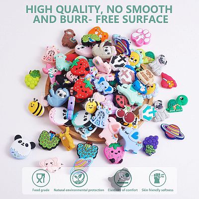 10Pcs Silicone Beads JX754A-1