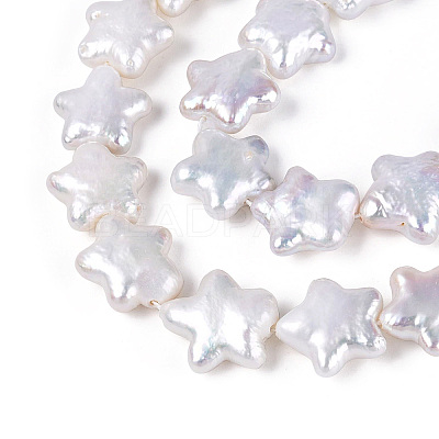Natural Baroque Keshi Pearl Beads Strands PEAR-S020-Z06-01-1