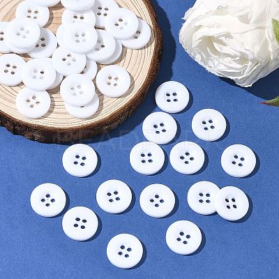 Resin Buttons RESI-D033-15mm-01-1