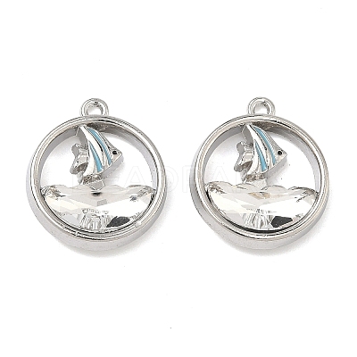 Alloy Glass Pendants FIND-B061-05P-B04-1