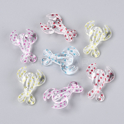 Printed Transparent Acrylic Beads TACR-T029-10M-1