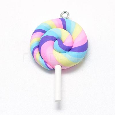 Handmade Polymer Clay Big Pendants CLAY-Q240-007J-1