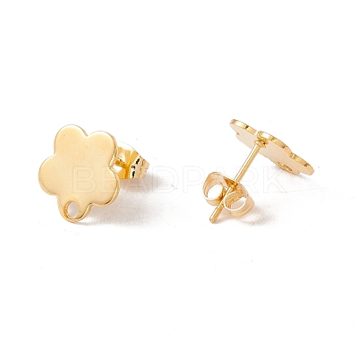 201 Stainless Steel Stud Earring Findings with Hole EJEW-A071-10B-G-1
