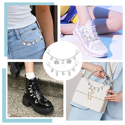 4Pcs Iron Boot Strap Chains HJEW-OC00220-1