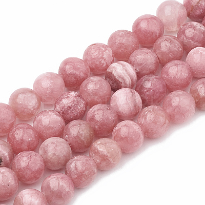 Natural Chalcedony Beads Strands G-S333-6mm-007-1