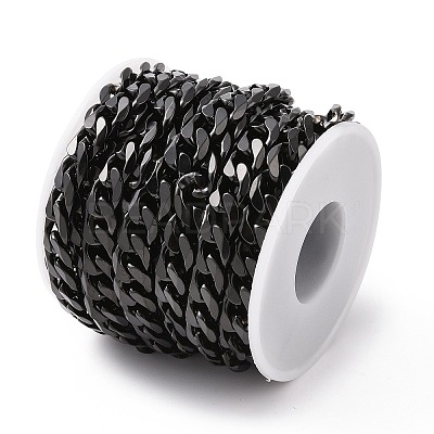 304 Stainless Steel Cuban Link Chains CHS-L020-023EB-1