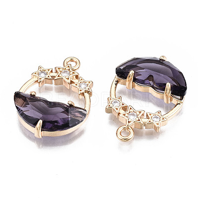 Faceted Transparent Glass Pendants GLAA-T020-18C-1