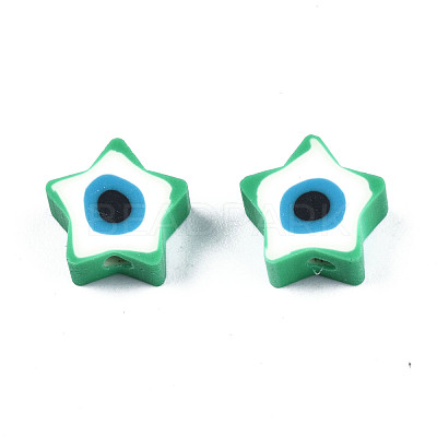 Handmade Polymer Clay Beads CLAY-T019-09A-1