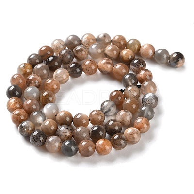 Natural Black Sunstone Beads Strands G-U009-A01-02-1